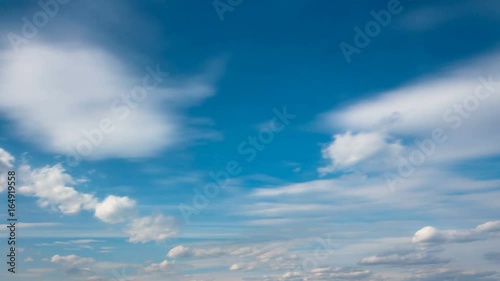 Summer sky, running clouds, Time lapse.