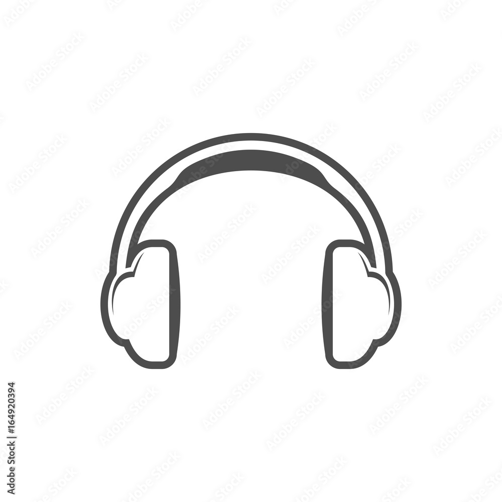 Headphone Flat Simple Icon (White Version) Headphone Flat Simple Icon (White Version)