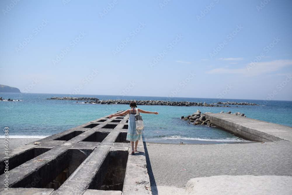 Obraz premium 新島 前浜海岸