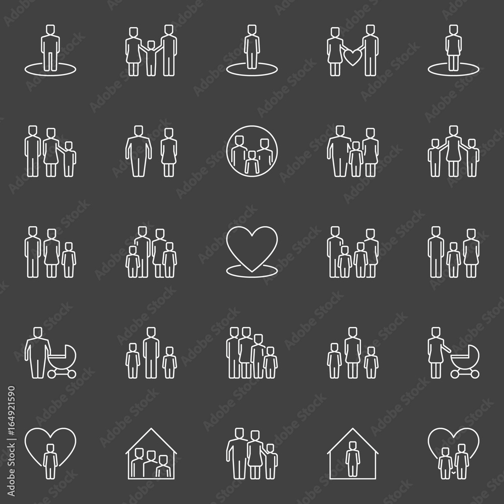 Family outline icons Family outline icons