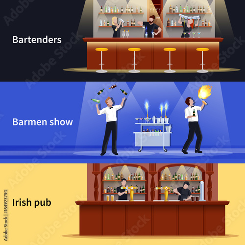 Cocktail People Banner Set 