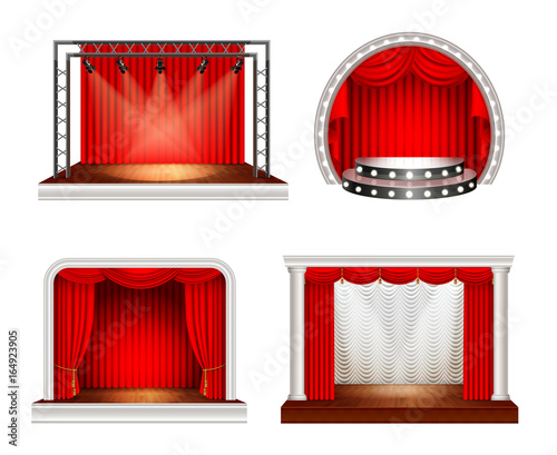 Realistic Stage Design Set 