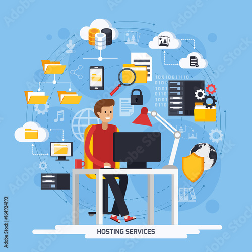 Hosting Services Concept