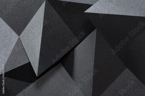 Black and white geometric shapes, abstract background