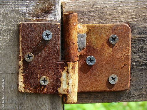 Wallpaper Mural Old hinge on the door close up Torontodigital.ca