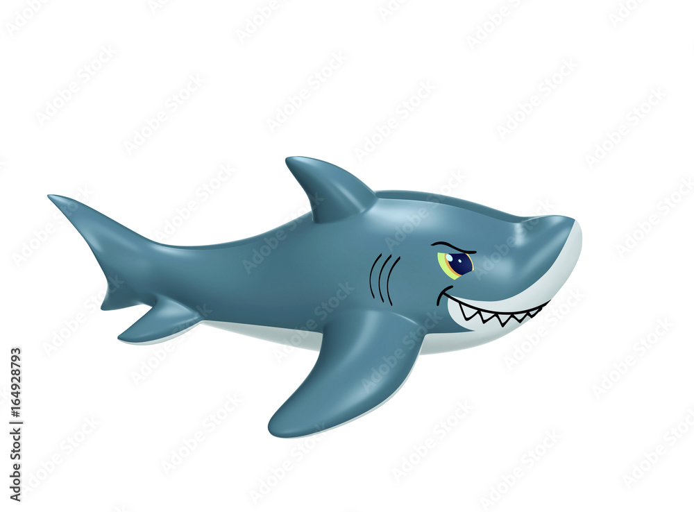 Obraz premium Inflatable shark with clipping path