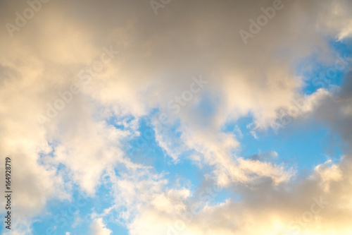 sky with clouds and sun