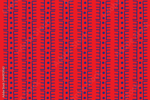 Pink and blue stripes and tribal pattern