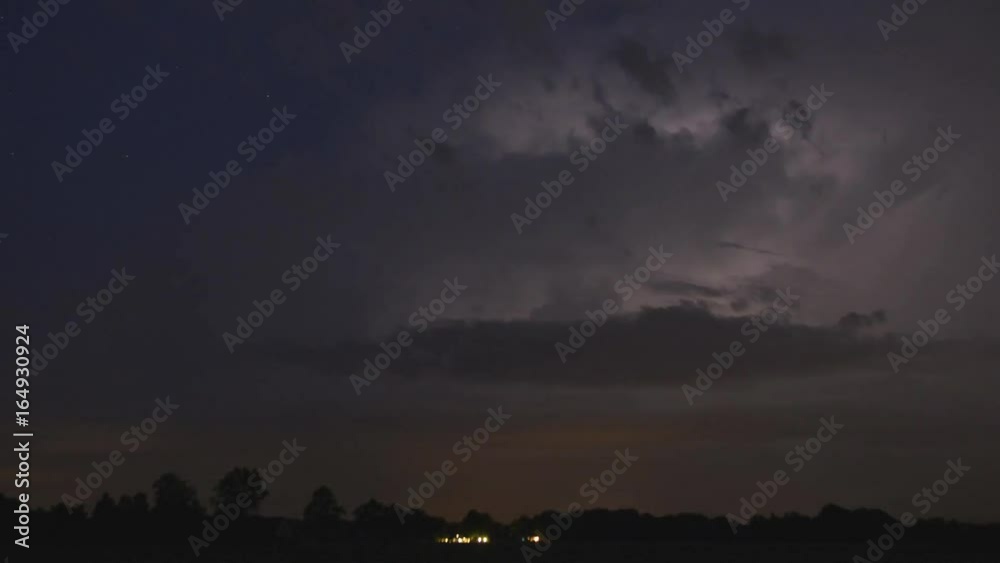Time-Lapse of lightning during a thunderstorm on a hot evening in the summer in the Netherlands Time-Lapse of lightning during a thunderstorm on a hot evening in the summer in the Netherlands