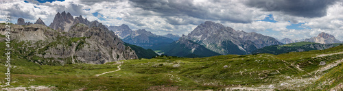 Dolomites skyline panorama from 3 cime di lavaredo