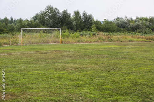 soccer field grass Goal at the stadium Soccer field