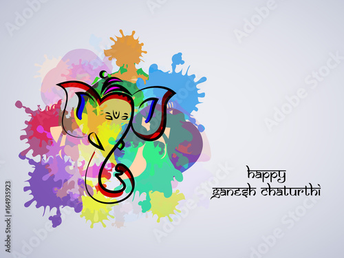 illustration of Hindu Festival Ganesh Chaturthi background