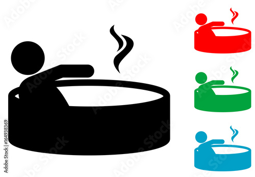 Icono plano jacuzzi varios colores