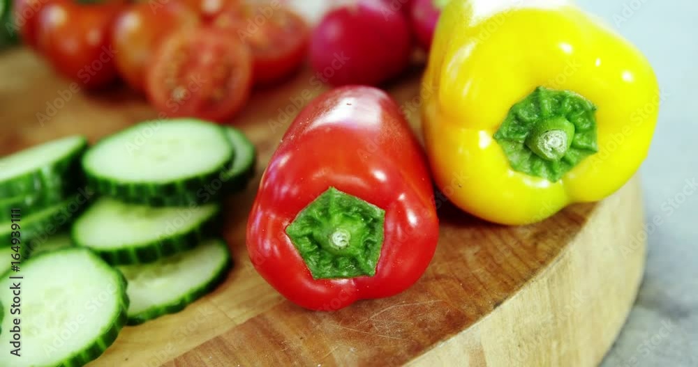 Various vegetables on chopping board Various vegetables on chopping board