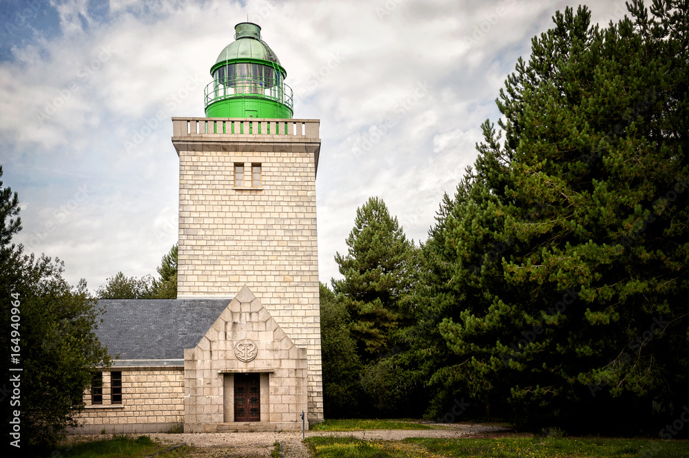 Lighthouse (phare) D'Ailly in Sainte-Marguerite. Normandy, France.