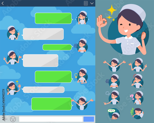 flat type Nurse wear woman_sns