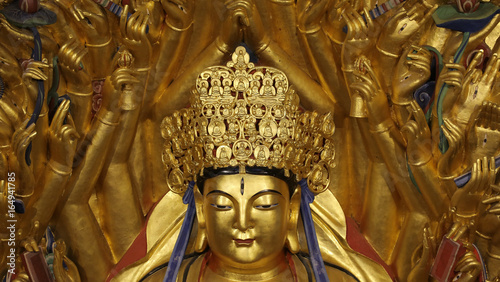 Tableau sur toile Bodhisattva, Buda de las mil manos, Esculturas Rupestres de Dazu , Monte Baoding