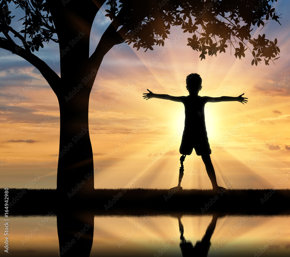 Fototapeta premium Children with disabilities concept