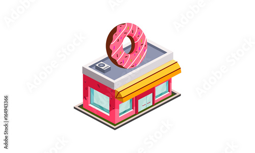 isometic building cake store