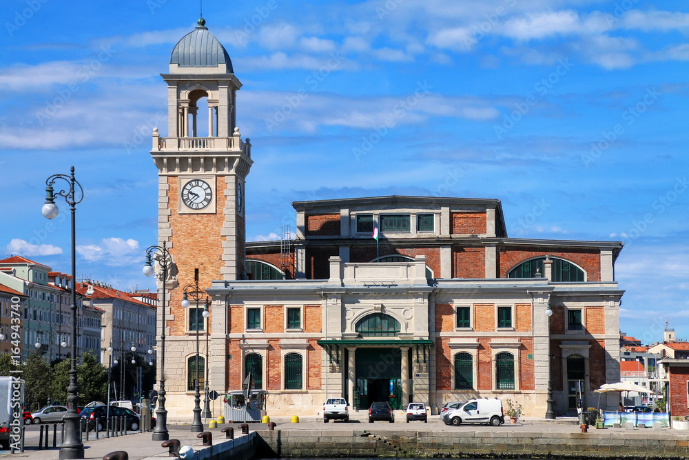Marine Aquarium building at Trieste waterfront, Italy.