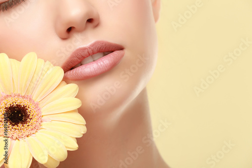 Closeup view of beautiful y...