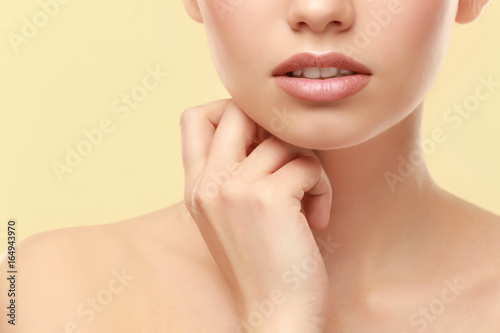 Closeup view of beautiful y...