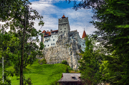 BRASOV, TRANSYLVANIA, ROMANIA - JUNE 28, 2017: The medieval Bran Castle, where the ruler Vlad Tepes-Dracula, stayed during campaigns and hunting. 