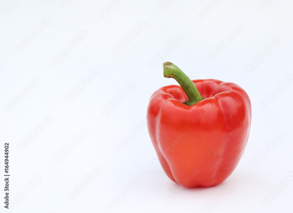 Red bell pepper isolated on white background. Red bell pepper isolated on white background.