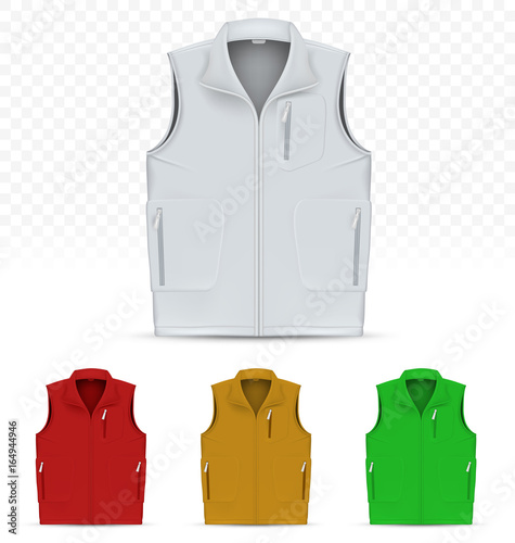 Unisex vest isolated on white background