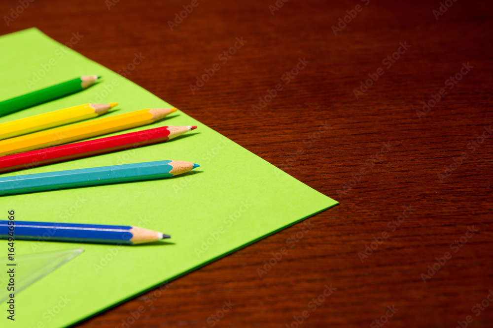 Obraz premium Coloring Pencils on Desk