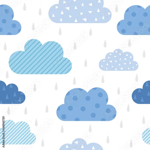 Tapety niebieskie chmury i deszcz