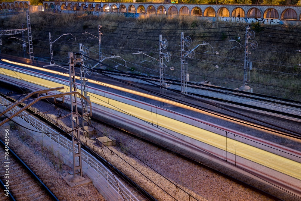 Fototapeta premium At the train station