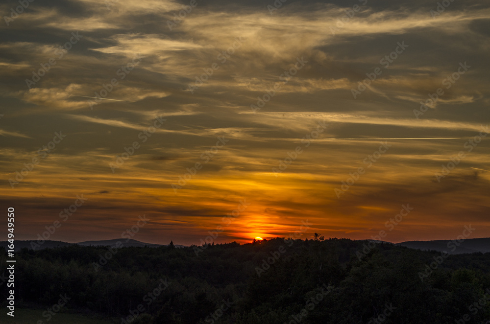 Naklejka premium zachód słońca