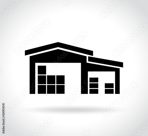 warehouse icon on white background