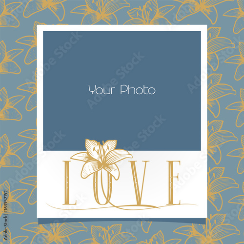 Photo frames collage vector illustration