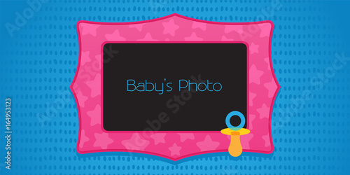 Kid's photo frame collage vector illustration
