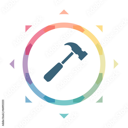 buntes Symbol - Hammer