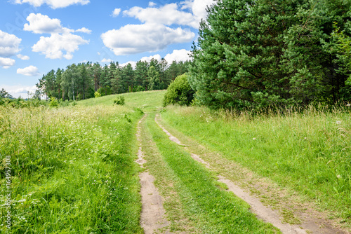 empty road in the countryside