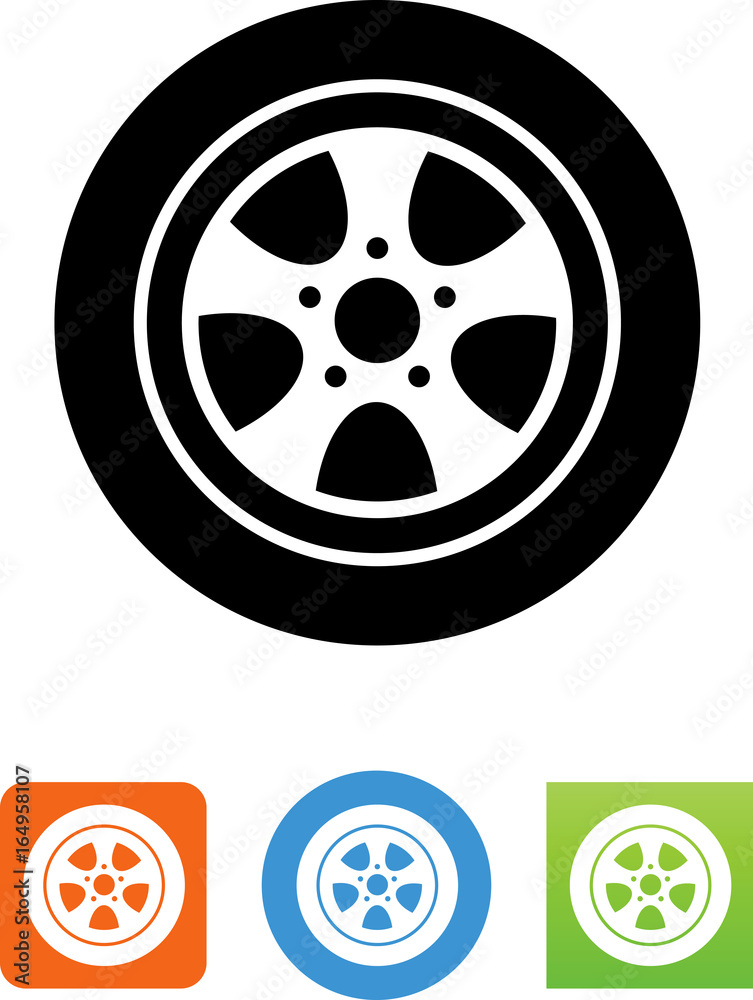 Car Wheel And Tire Icon