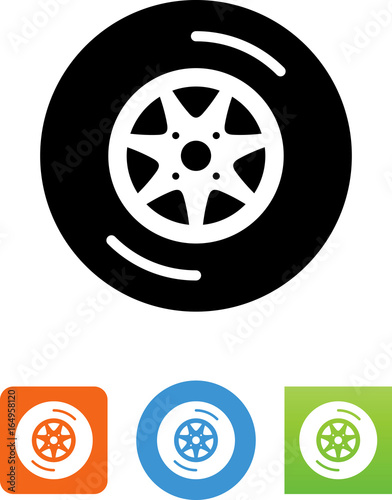 Car Wheel Icon - Illustration