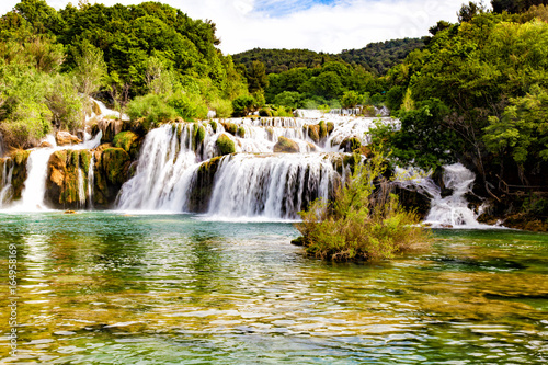 Krka waterfall in the Croatian national park