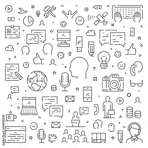 Line web concept for public relations