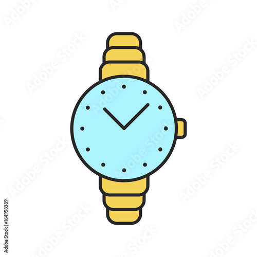 Women's wristwatch color icon