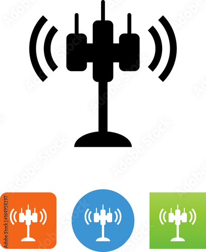Cell Phone Tower Icon - Illustration