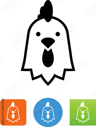 Chicken Head Icon - Illustration