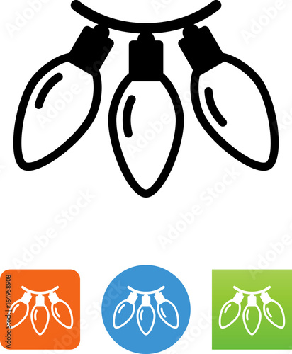 Christmas Lights Icon - Illustration