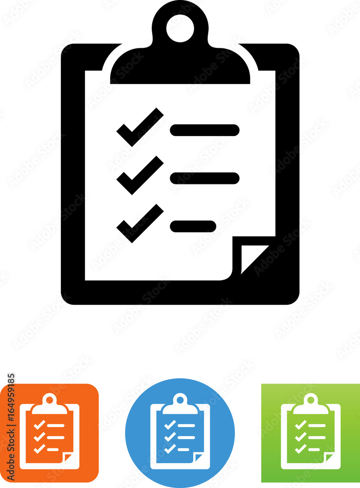 Clipboard With List Icon - Illustration Clipboard With List Icon - Illustration