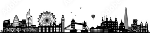 London Skyline schwarz
