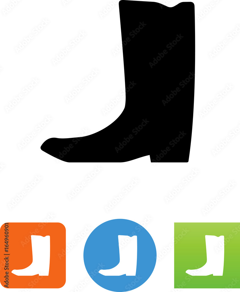 Cowboy Boot Icon - Illustration