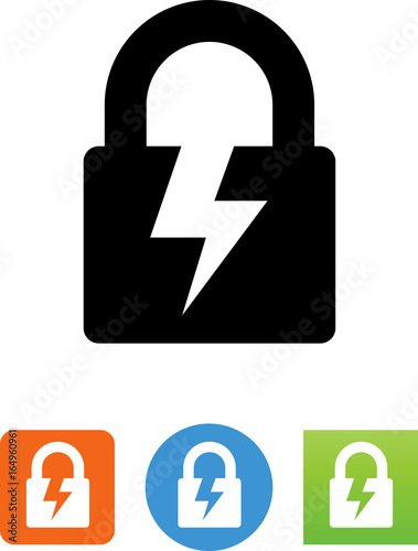 Cracked Lock Icon - Illustration